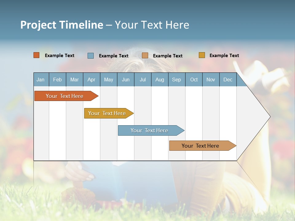 Attractive Park Woman PowerPoint Template