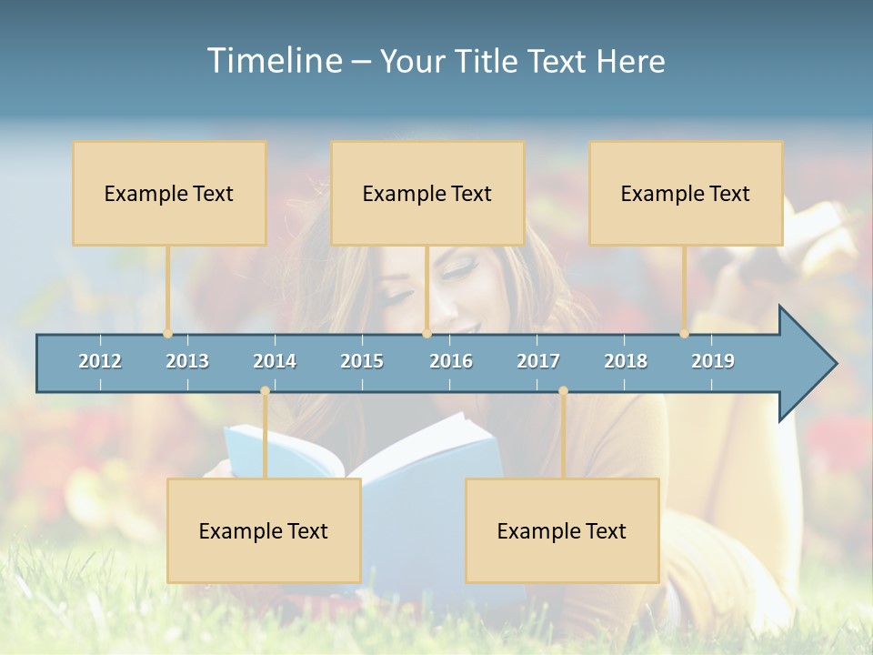 Attractive Park Woman PowerPoint Template