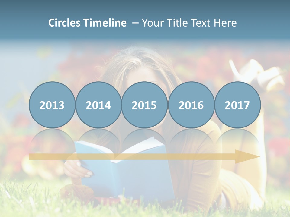 Attractive Park Woman PowerPoint Template