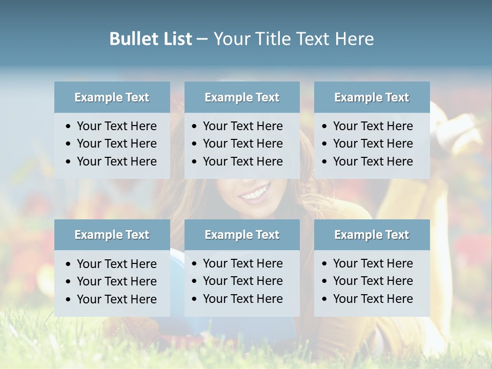 Attractive Park Woman PowerPoint Template