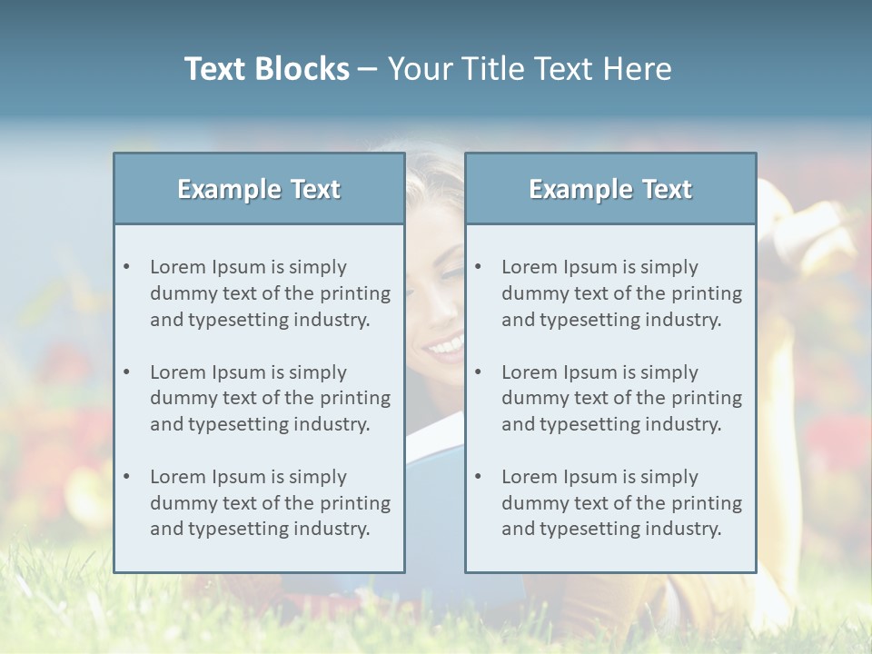 Attractive Park Woman PowerPoint Template