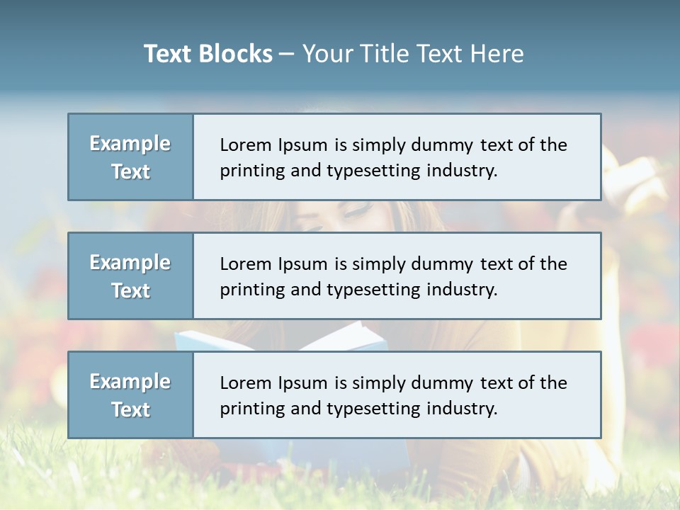 Attractive Park Woman PowerPoint Template