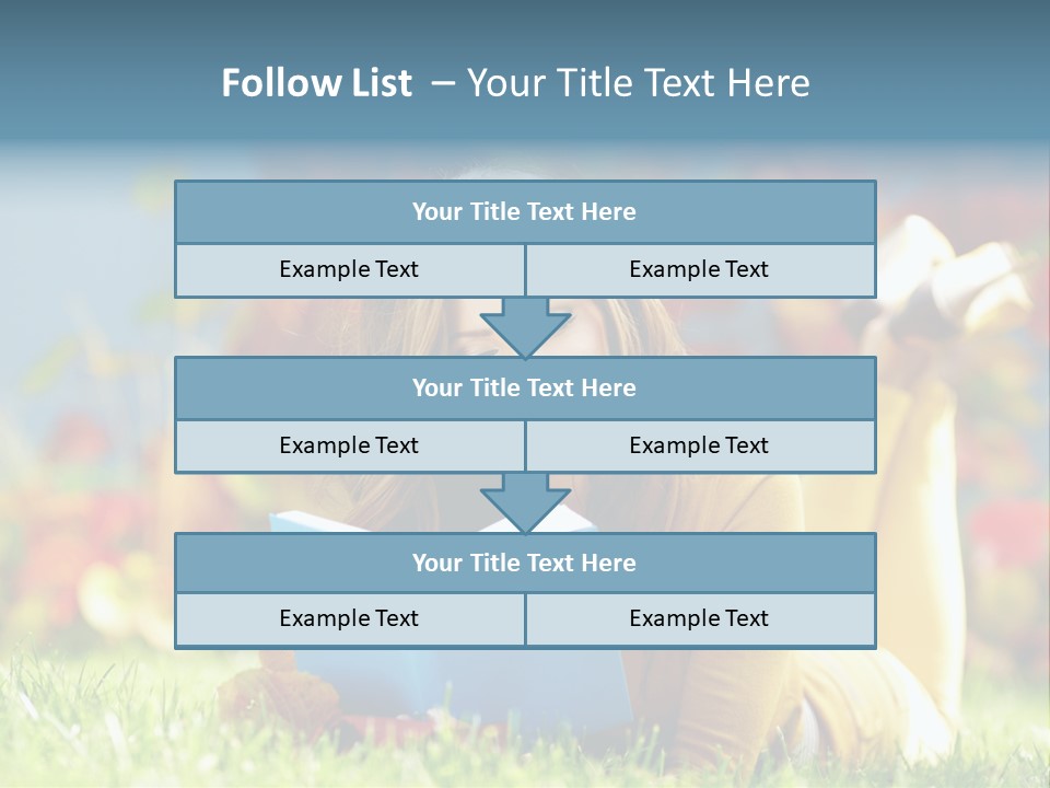 Attractive Park Woman PowerPoint Template