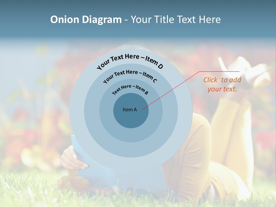 Attractive Park Woman PowerPoint Template