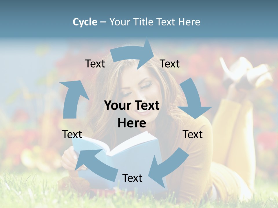 Attractive Park Woman PowerPoint Template