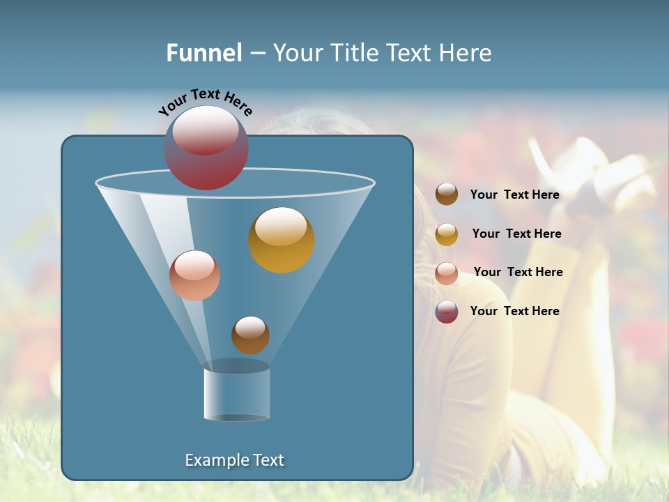 Attractive Park Woman PowerPoint Template