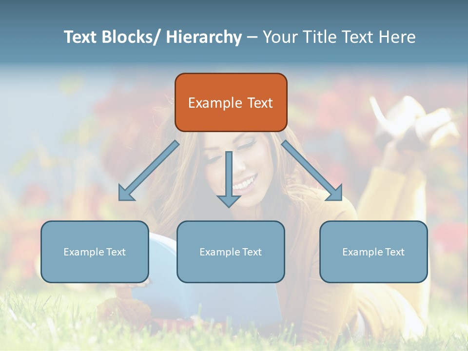 Attractive Park Woman PowerPoint Template