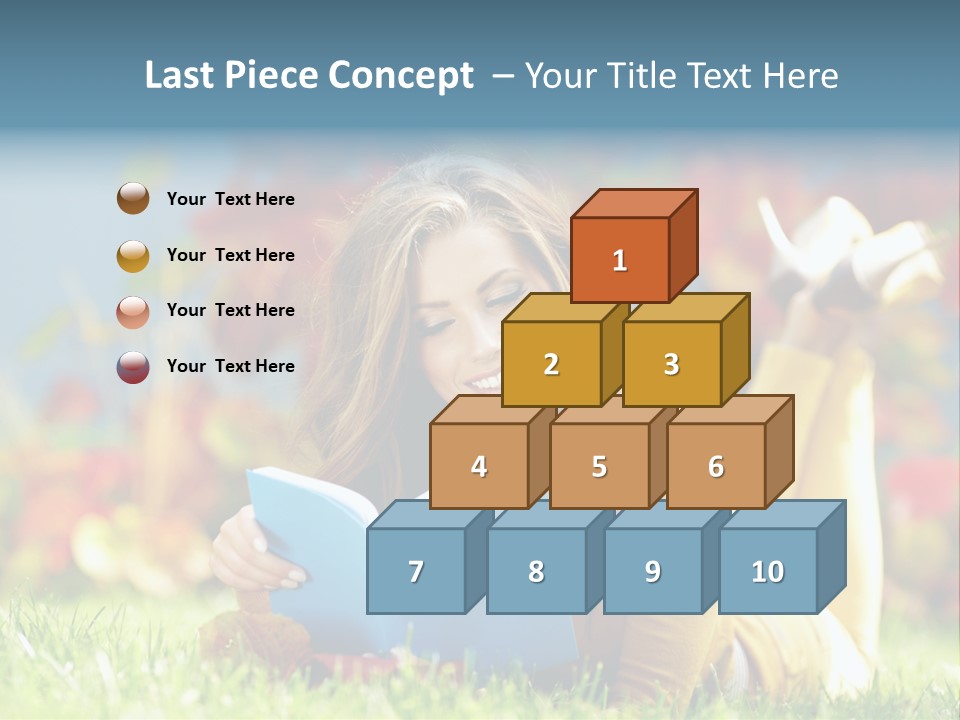 Attractive Park Woman PowerPoint Template