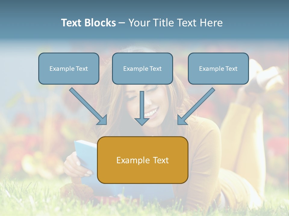 Attractive Park Woman PowerPoint Template