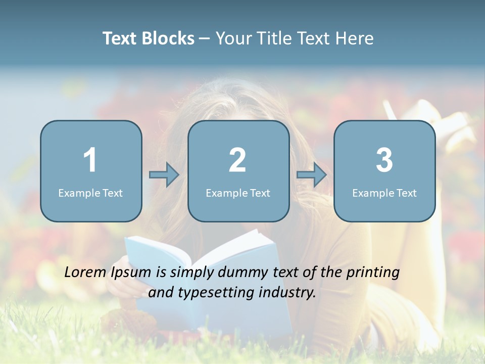 Attractive Park Woman PowerPoint Template