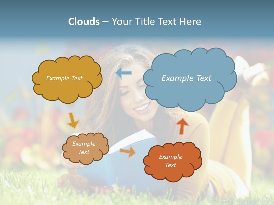 Attractive Park Woman PowerPoint Template