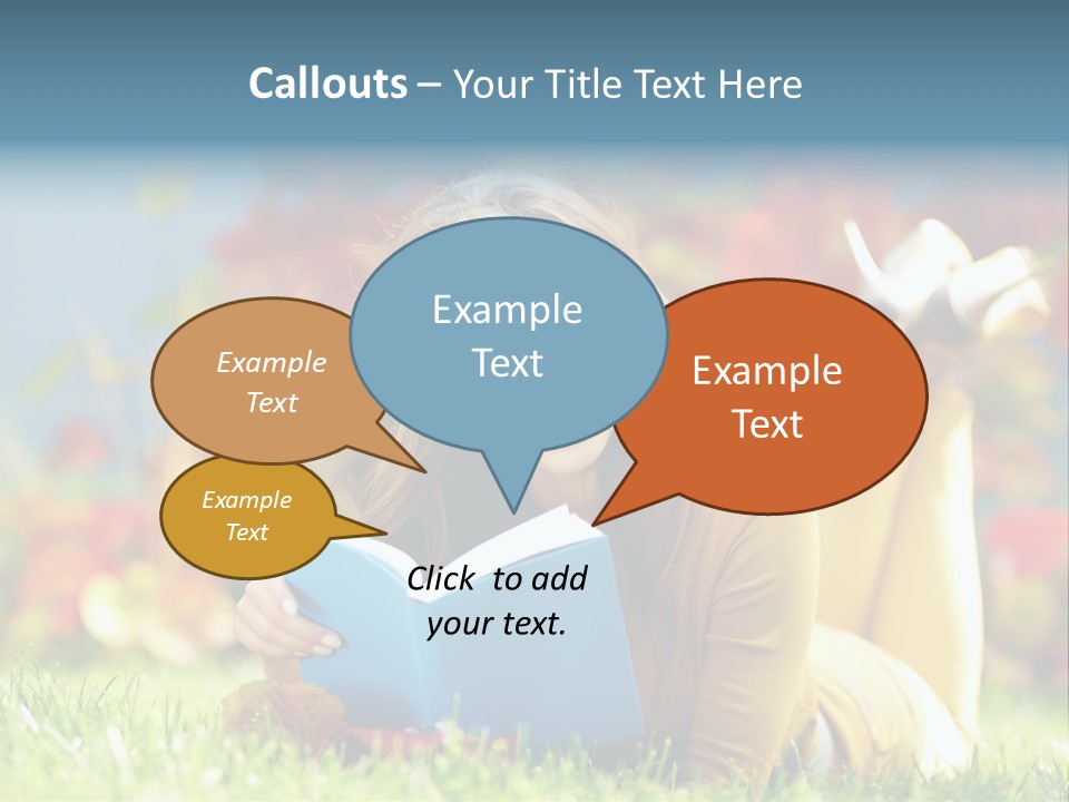 Attractive Park Woman PowerPoint Template