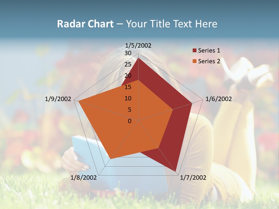 Attractive Park Woman PowerPoint Template