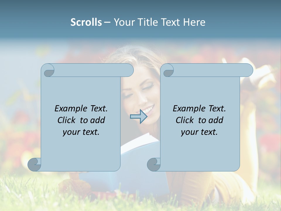 Attractive Park Woman PowerPoint Template