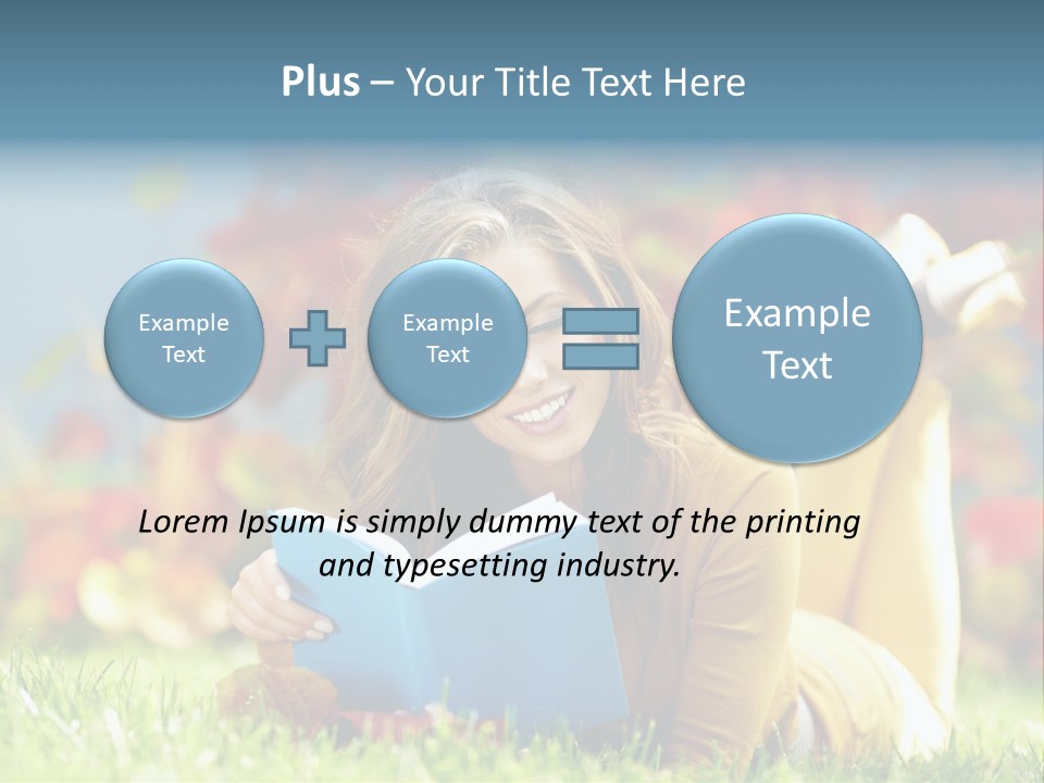 Attractive Park Woman PowerPoint Template