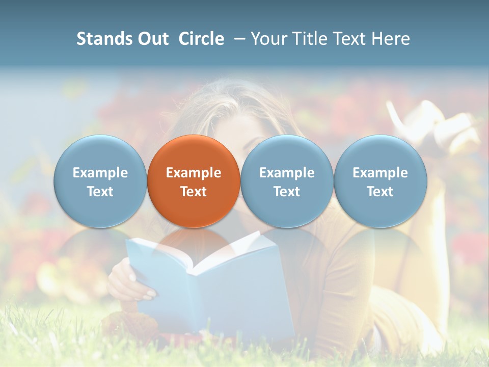 Attractive Park Woman PowerPoint Template