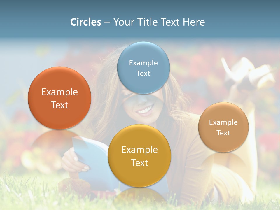 Attractive Park Woman PowerPoint Template