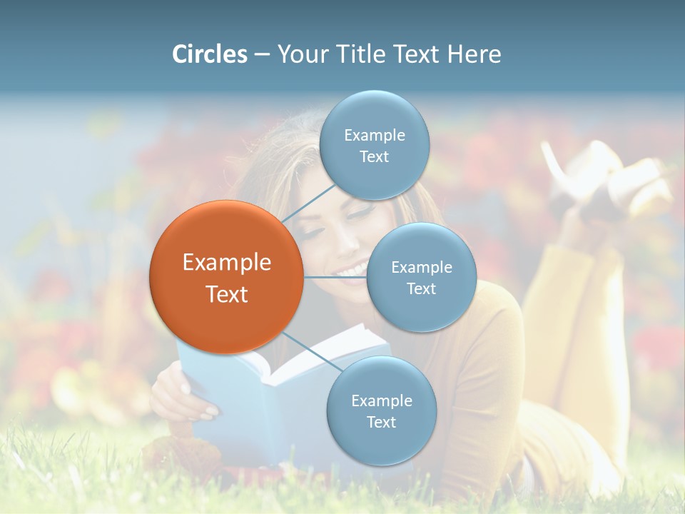 Attractive Park Woman PowerPoint Template