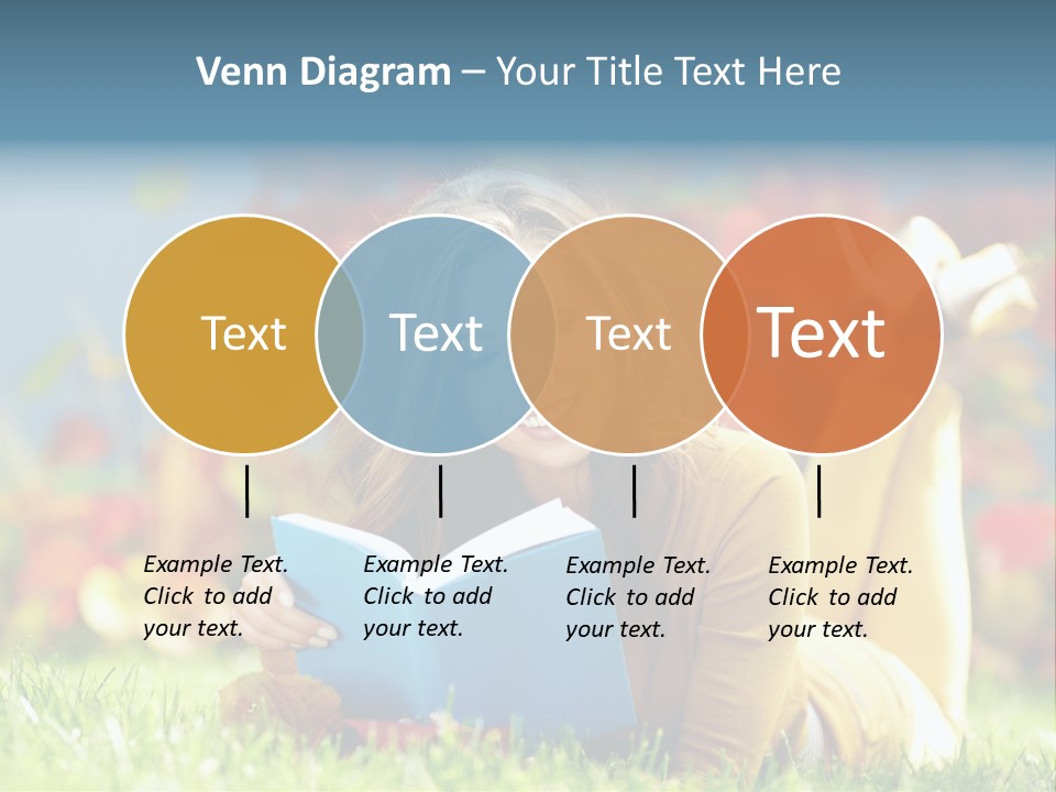 Attractive Park Woman PowerPoint Template