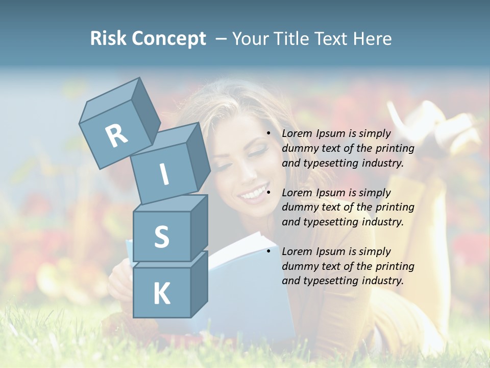 Attractive Park Woman PowerPoint Template