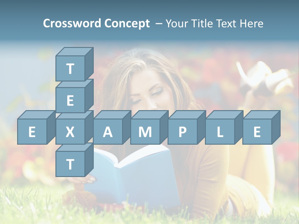 Attractive Park Woman PowerPoint Template