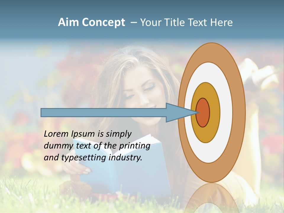 Attractive Park Woman PowerPoint Template