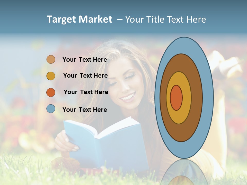 Attractive Park Woman PowerPoint Template