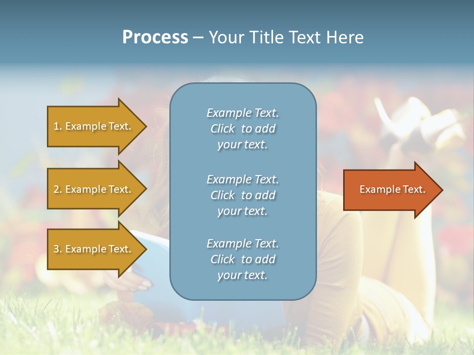 Attractive Park Woman PowerPoint Template