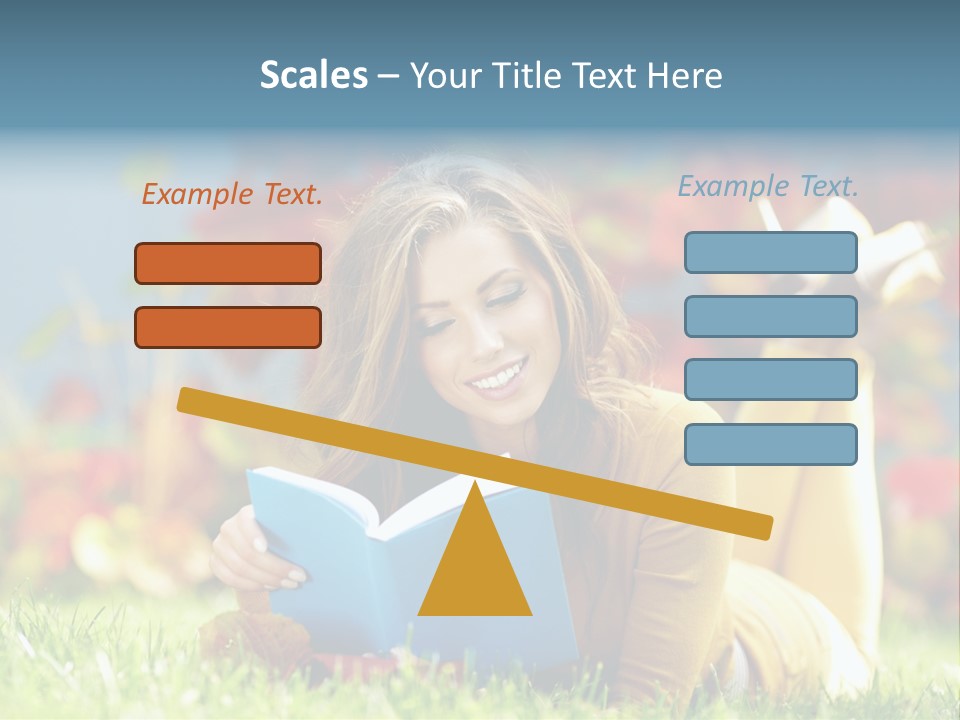 Attractive Park Woman PowerPoint Template