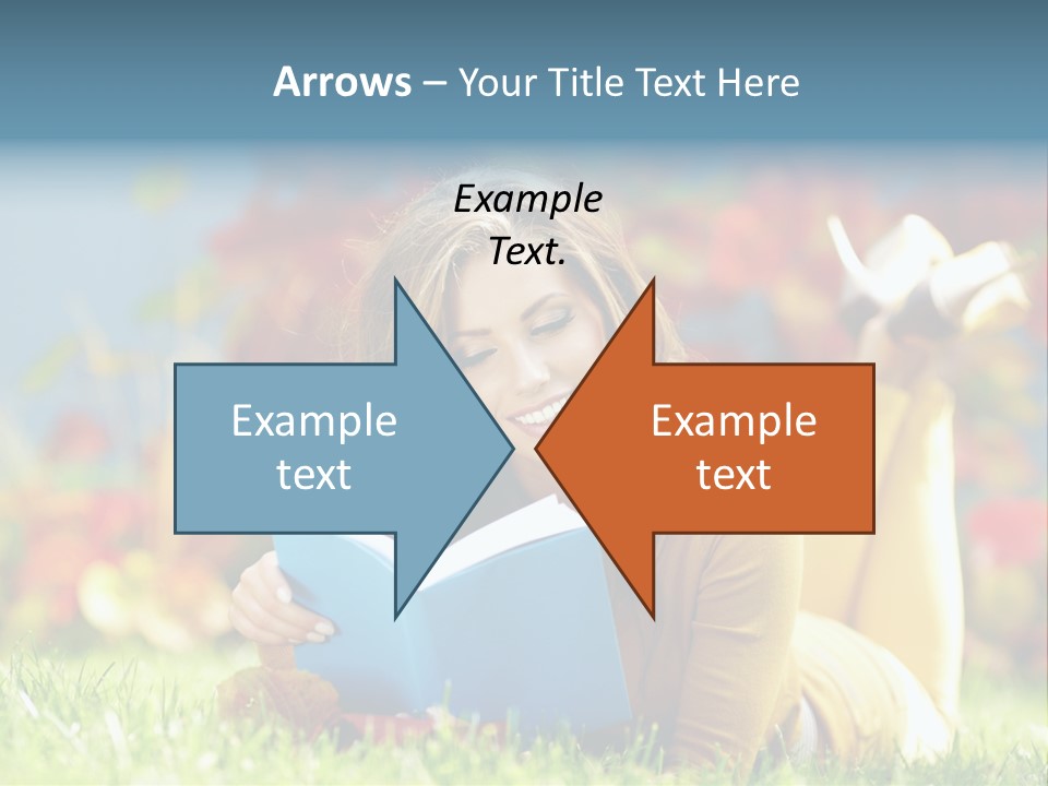 Attractive Park Woman PowerPoint Template