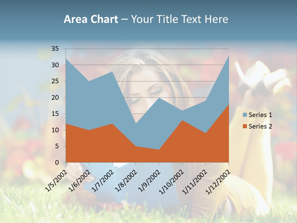 Attractive Park Woman PowerPoint Template