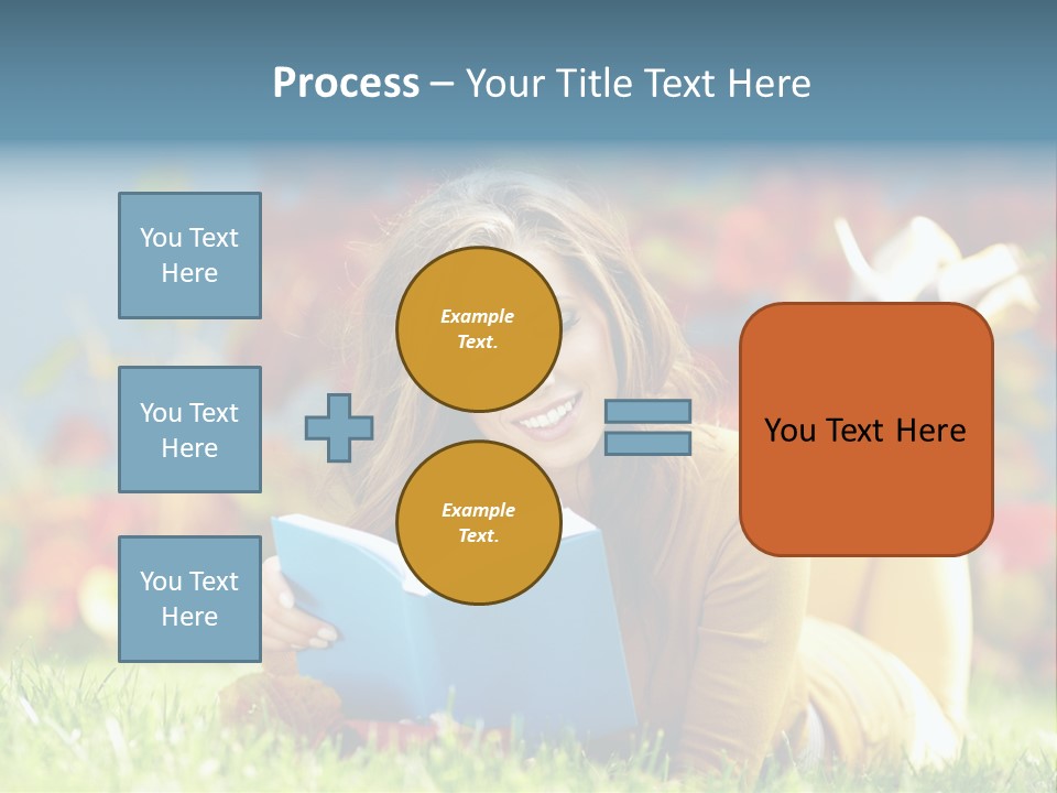 Attractive Park Woman PowerPoint Template