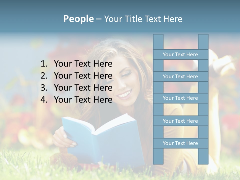 Attractive Park Woman PowerPoint Template