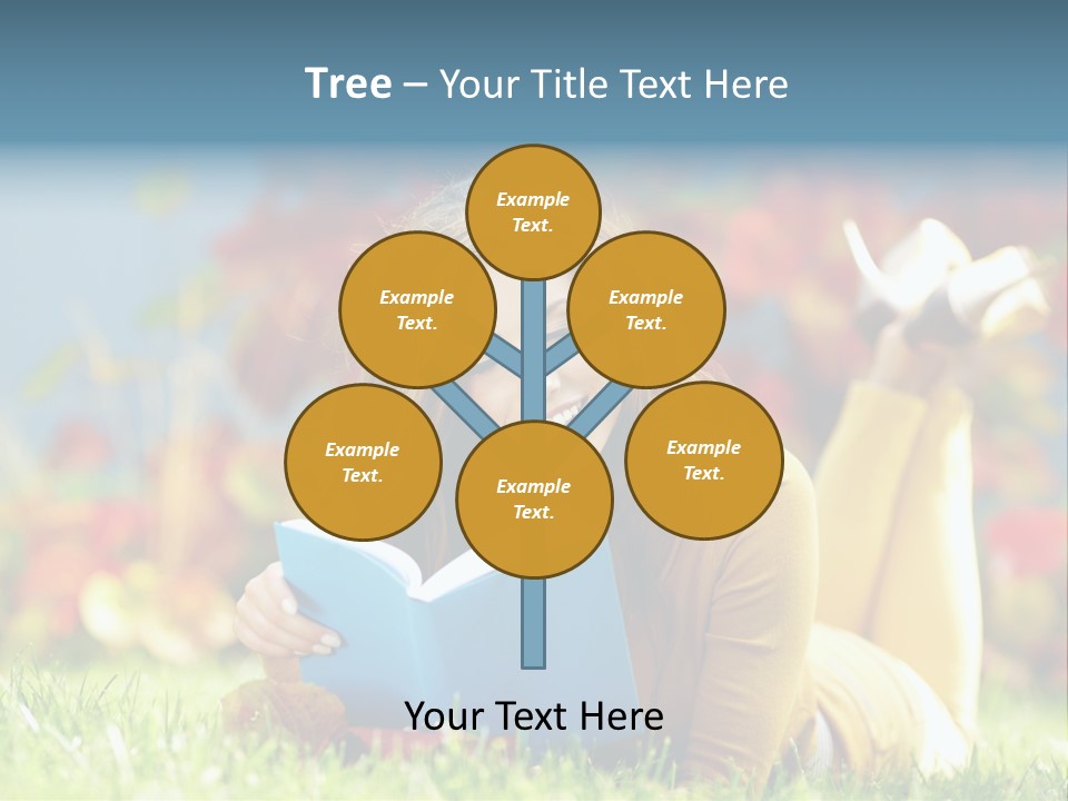 Attractive Park Woman PowerPoint Template