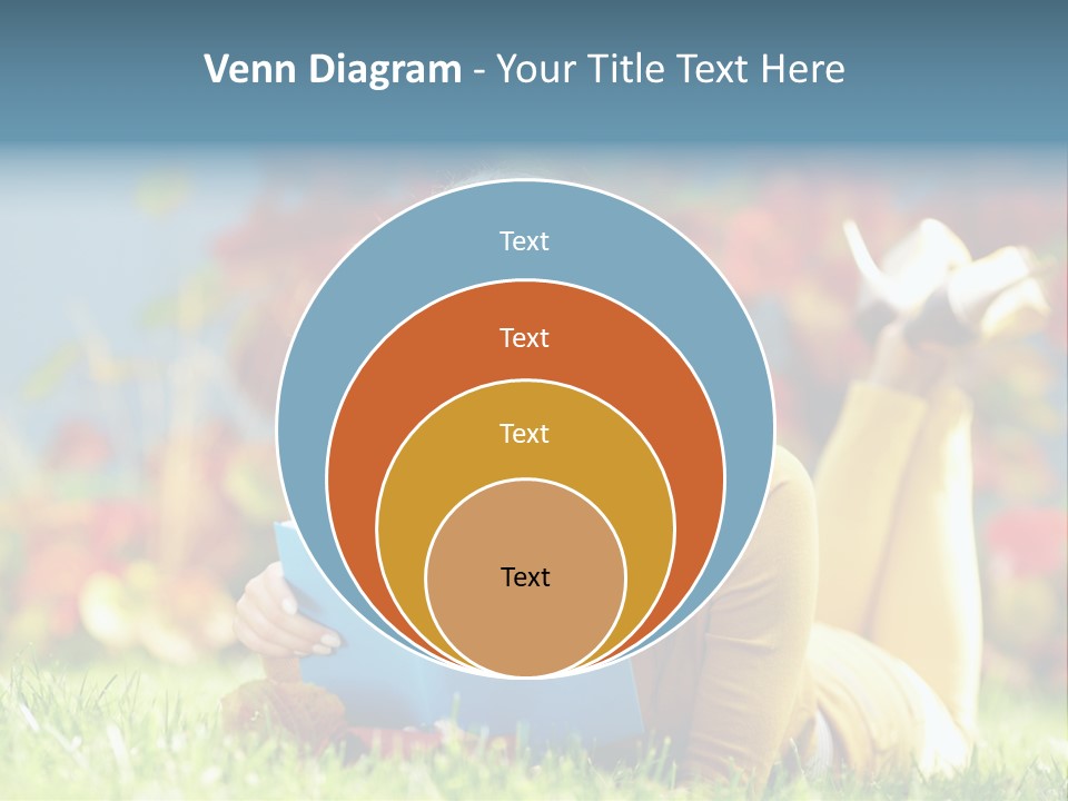 Attractive Park Woman PowerPoint Template