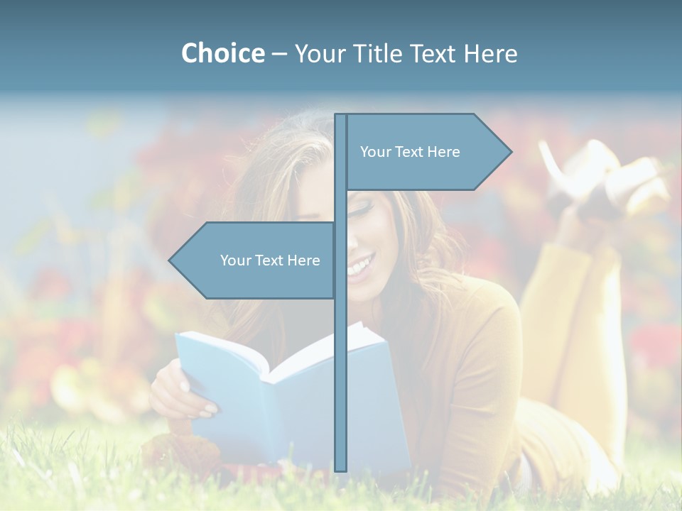 Attractive Park Woman PowerPoint Template