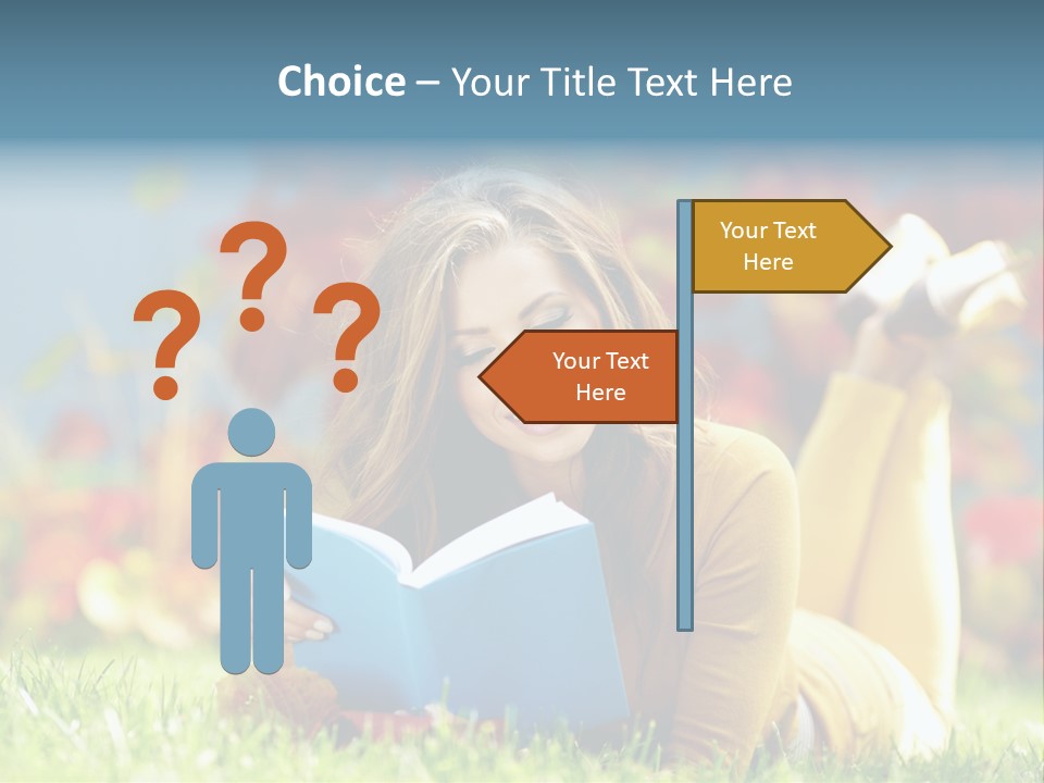 Attractive Park Woman PowerPoint Template