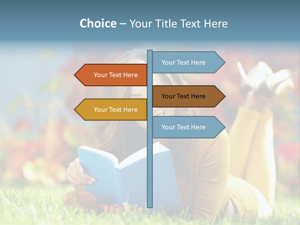 Attractive Park Woman PowerPoint Template