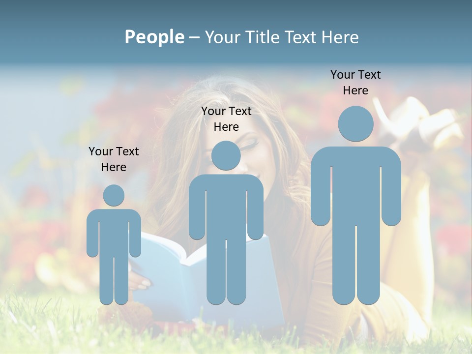 Attractive Park Woman PowerPoint Template