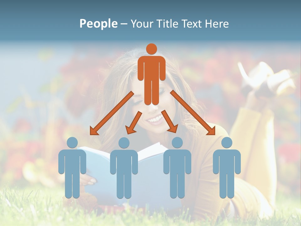 Attractive Park Woman PowerPoint Template