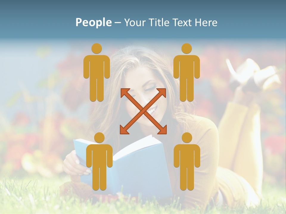 Attractive Park Woman PowerPoint Template