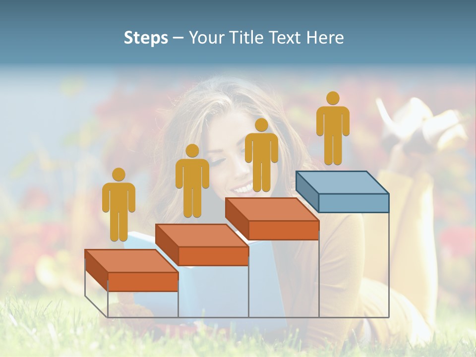 Attractive Park Woman PowerPoint Template