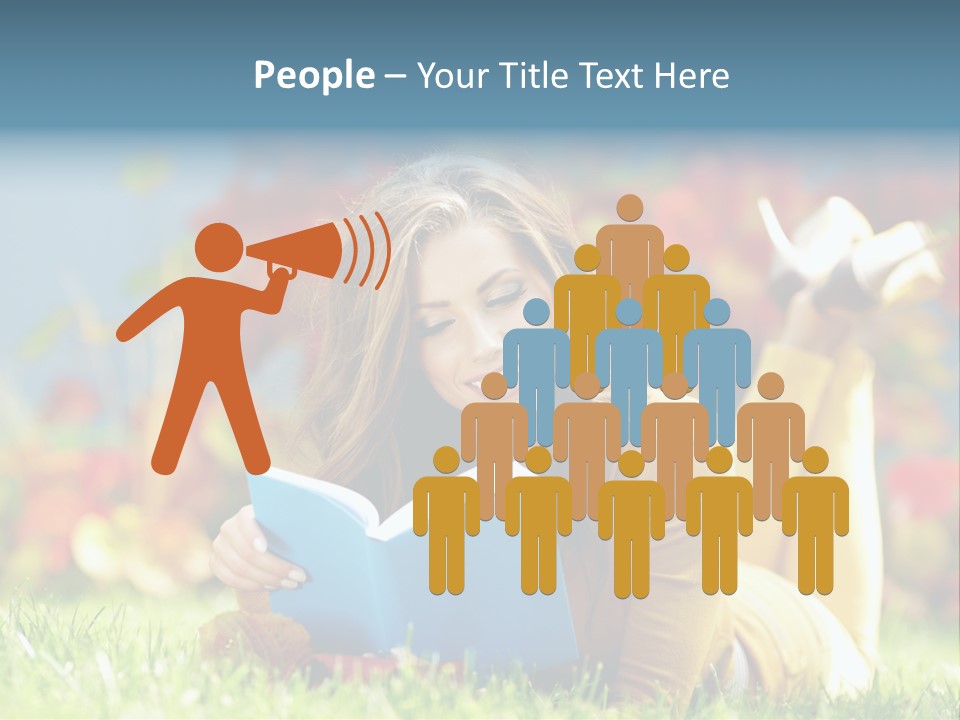 Attractive Park Woman PowerPoint Template