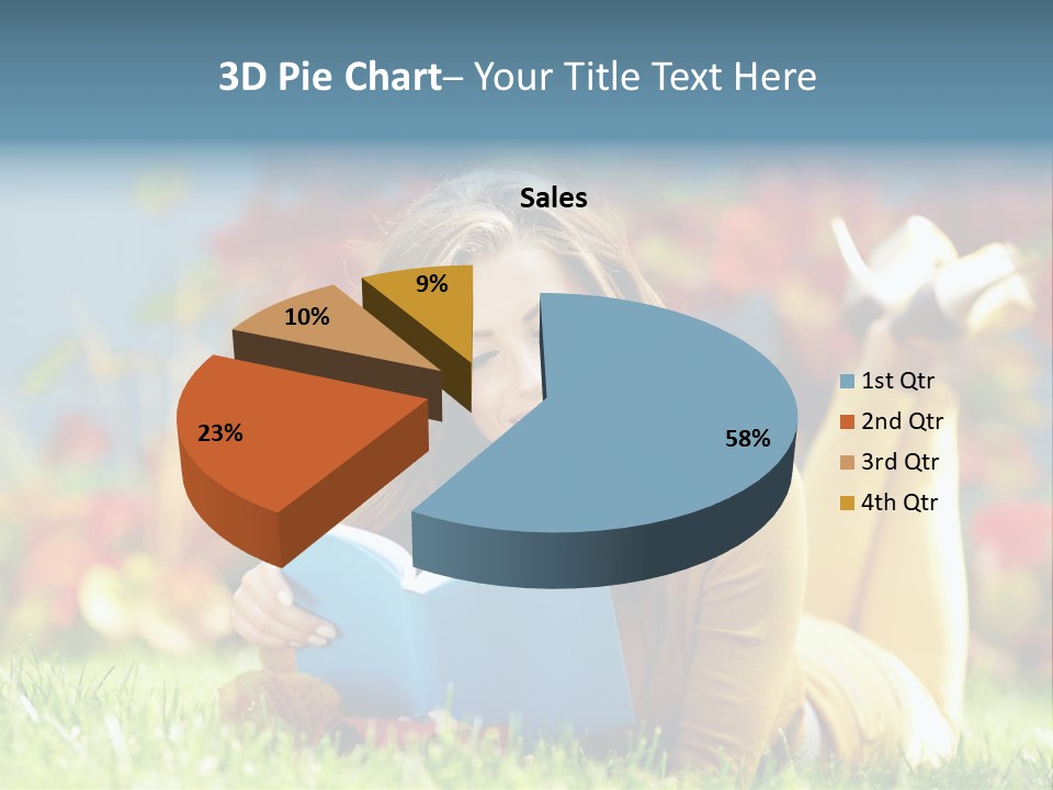Attractive Park Woman PowerPoint Template