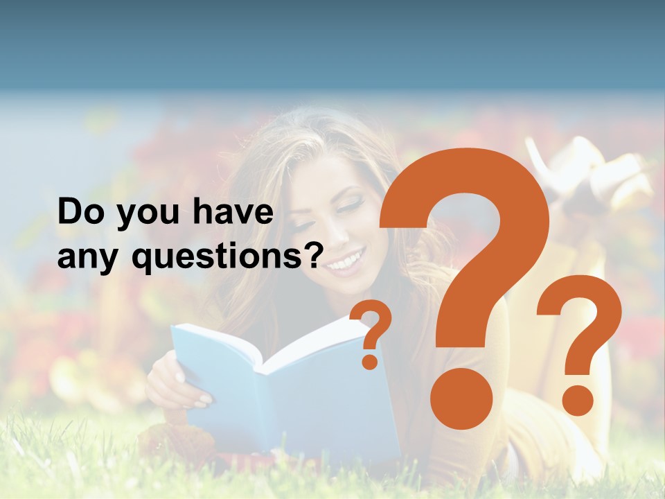 Attractive Park Woman PowerPoint Template