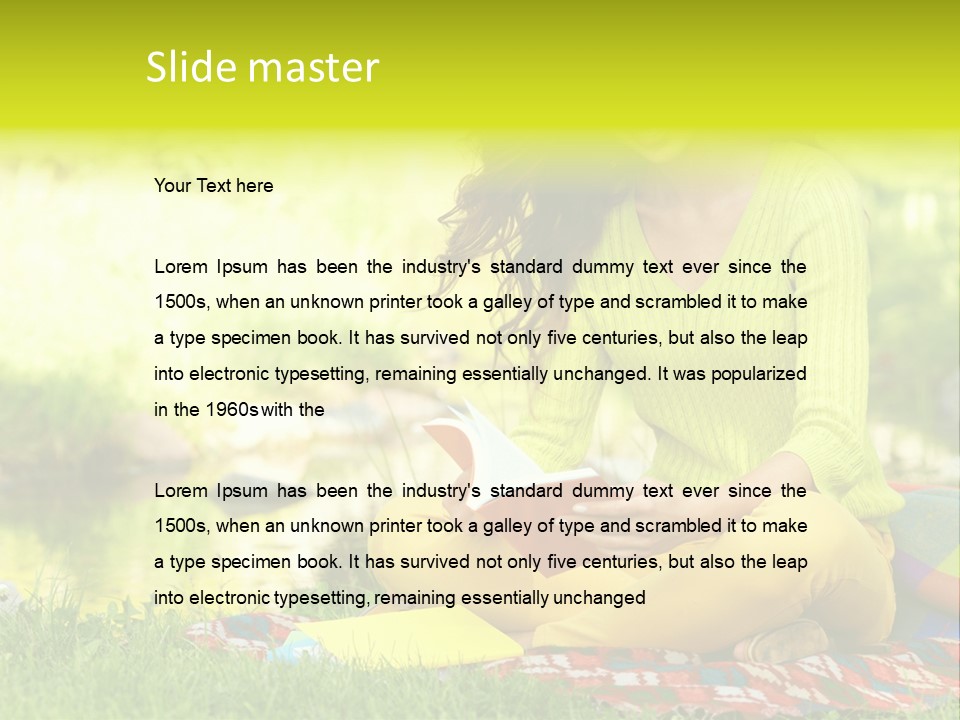 Education Beautiful Person PowerPoint Template