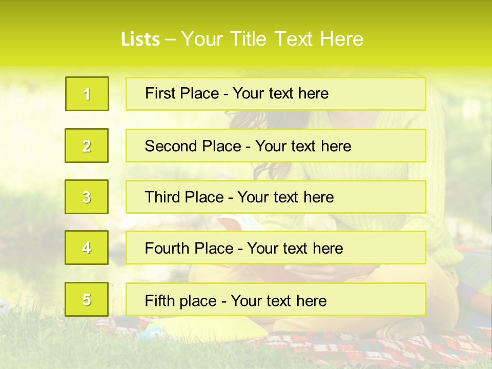Education Beautiful Person PowerPoint Template