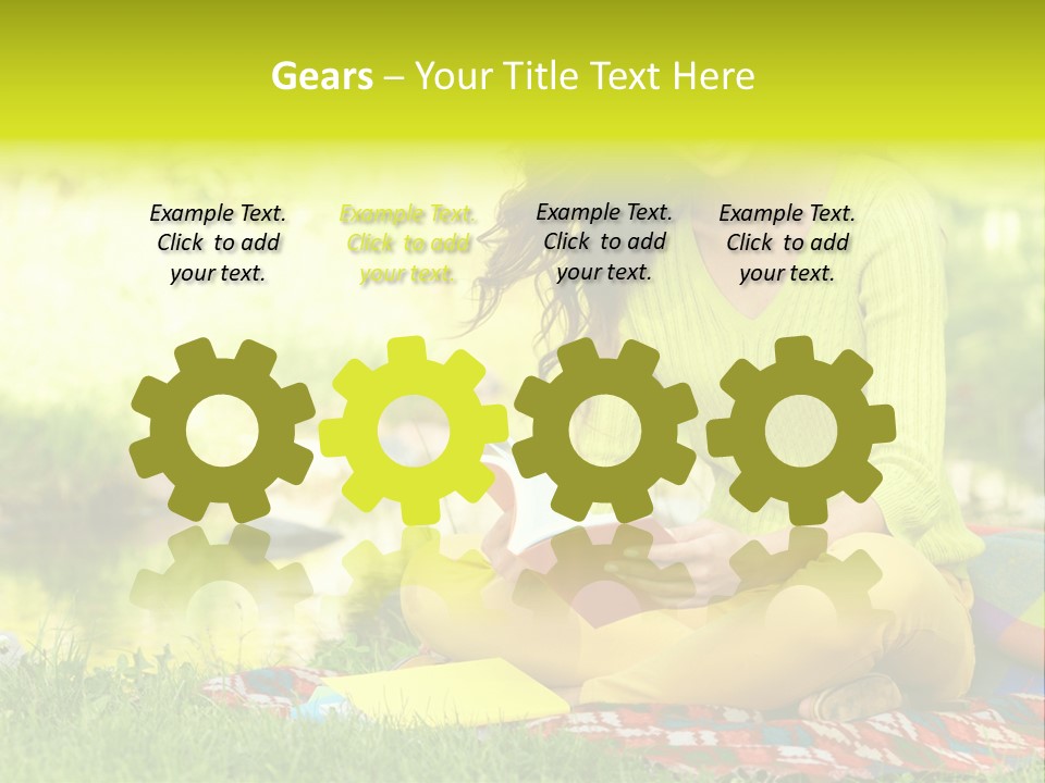 Education Beautiful Person PowerPoint Template