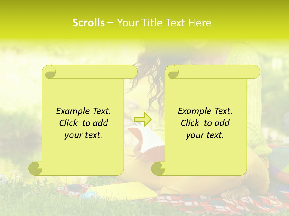 Education Beautiful Person PowerPoint Template