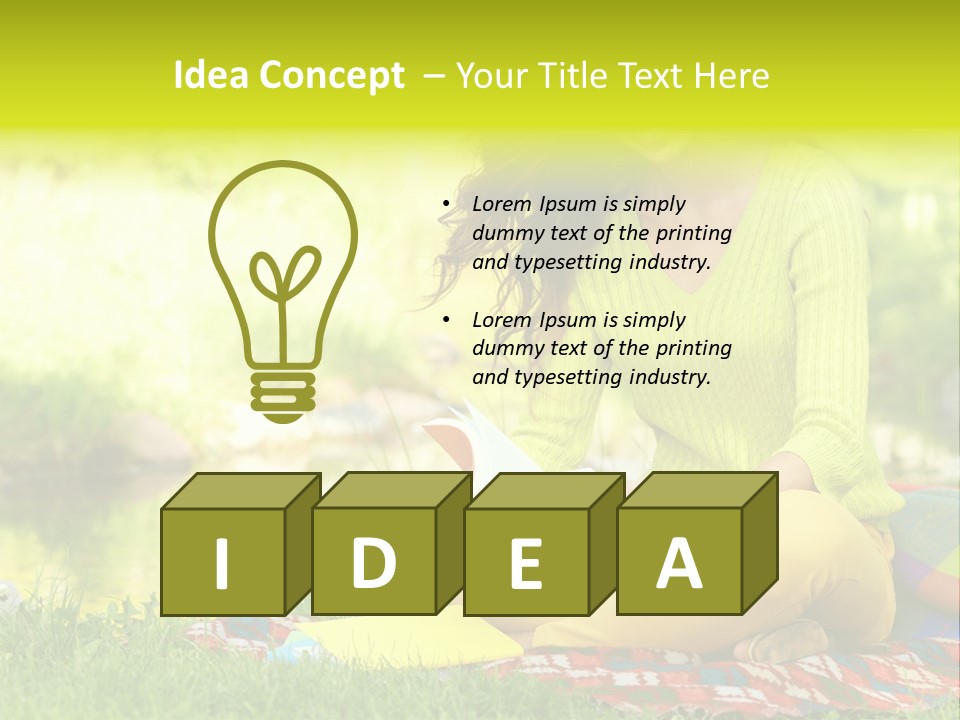 Education Beautiful Person PowerPoint Template